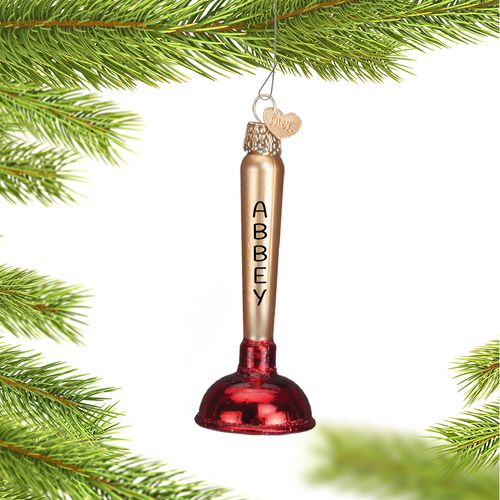 Personalized Toilet Plunger Christmas Ornament