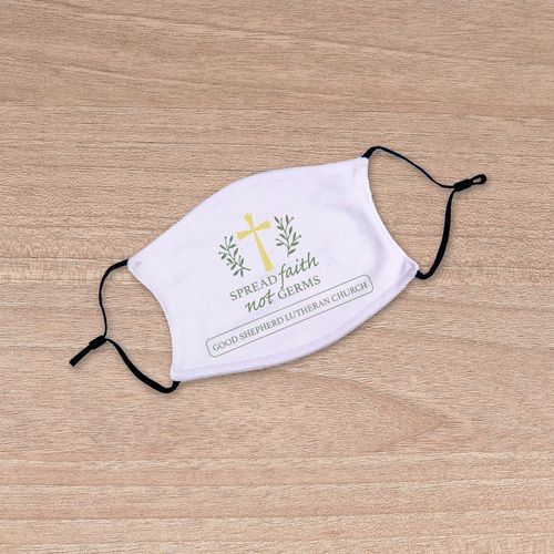Personalized Spread Faith not Germs Youth Face Mask