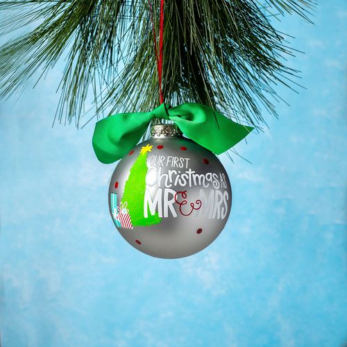 Personalized Our First Christmas as Mr. & Mrs. Christmas Tree Christmas Ornament