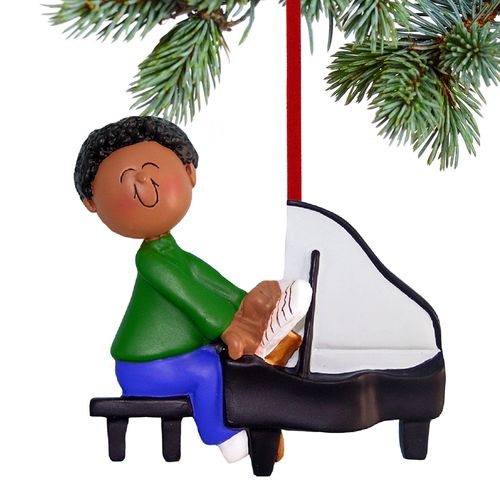 Piano Player Male Christmas Ornament