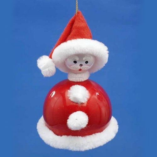 Round Santa Christmas Ornament