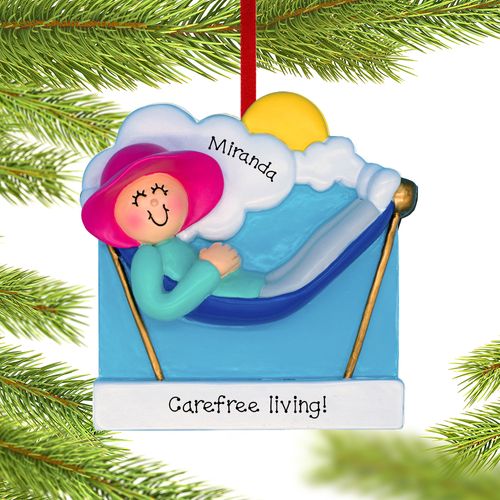 Personalized Retirement Lady Christmas Ornament