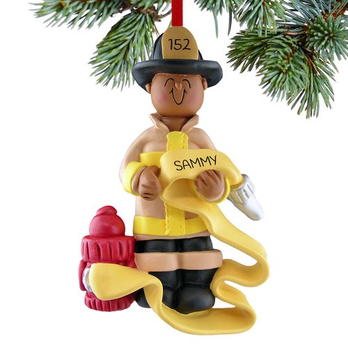 Personalized Firefighter Christmas Ornament