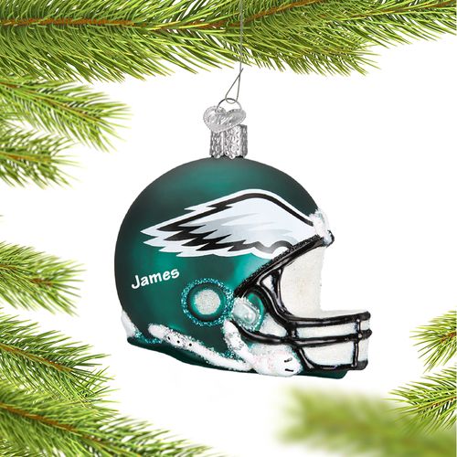Personalized Philadelphia Eagles NFL Helmet Christmas Ornament