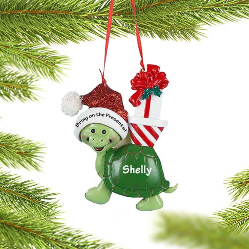 Personalized Turtle Christmas Ornament