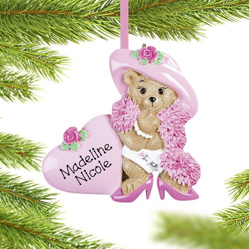 Personalized Dress Up Baby Girl Christmas Ornament