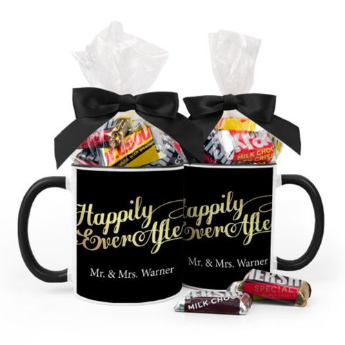 Personalized Wedding Happily Ever After 11oz Mug with Hershey's Miniatures