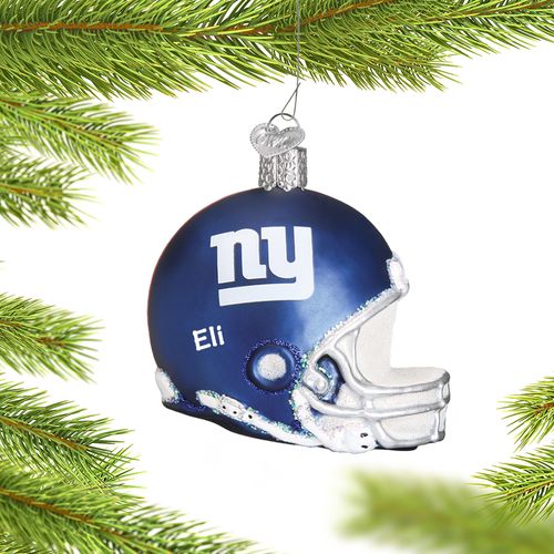 Personalized New York Giants NFL Helmet Christmas Ornament