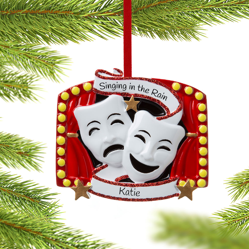 Personalized Theater Masks Ornament