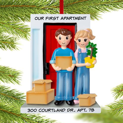 Personalized Couple Moving in Together Christmas Ornament