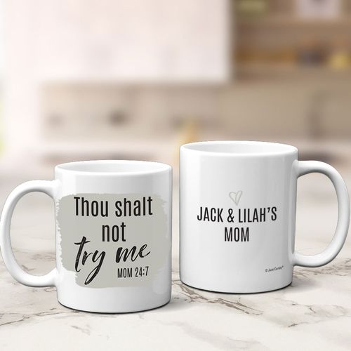 Personalized Thou Shalt Not 11oz Mug Empty
