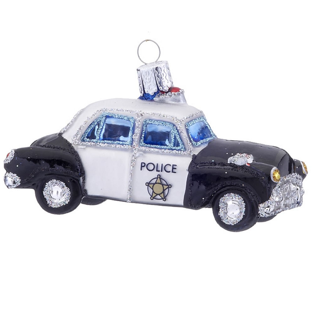 Glass Police Car Christmas Ornament - Personalized Christmas Ornaments ...