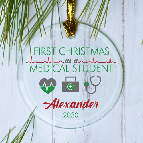 Personalized Med Student Christmas Ornament