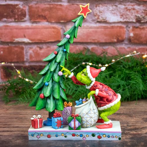 Grinch Un-Decorating the Tree Jim Shore Tabletop Christmas Ornament