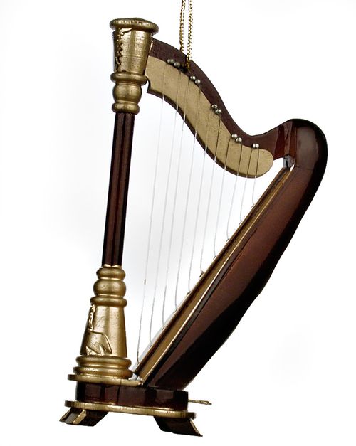 Harp Christmas Ornament