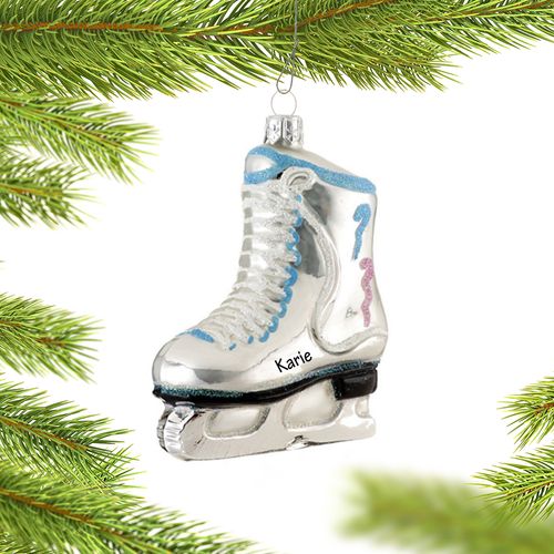 Personalized Ice Skate Christmas Ornament