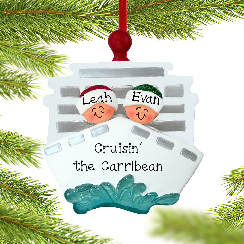 Personalized Cruise Ship Couple Christmas Ornament - Personalized ...