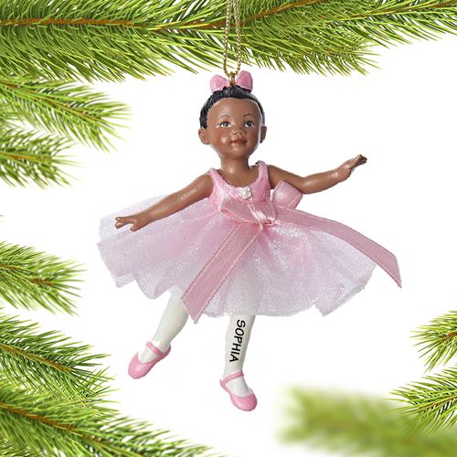 Personalized Little Ballerina Christmas Ornament