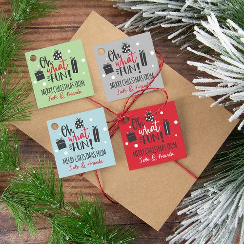 Personalized Oh What Fun Gift Tags (24 Pack)