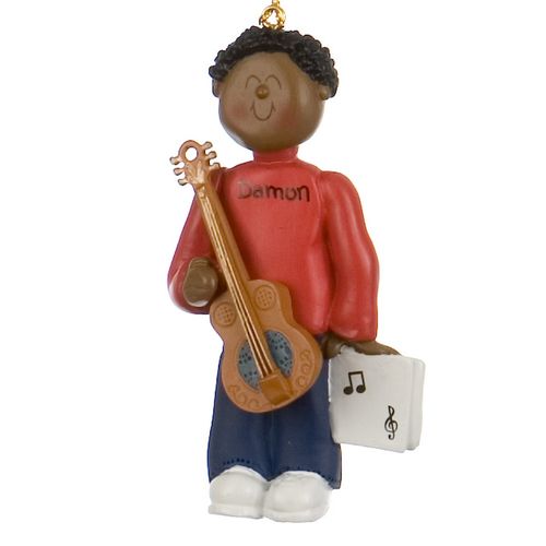 Guitar Player Male Christmas Ornament