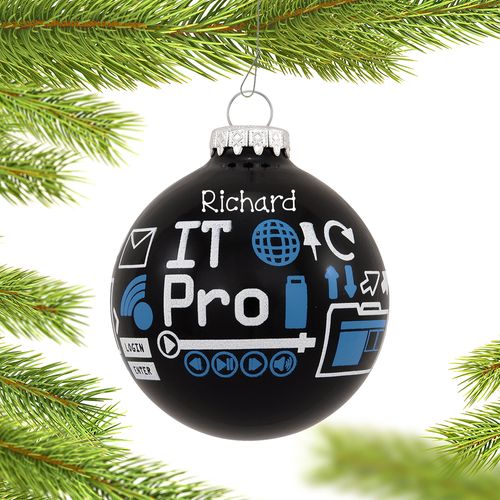 Personalized IT Professional Christmas Ornament
