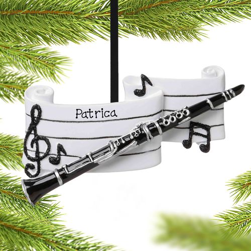 Personalized Clarinet Christmas Ornament