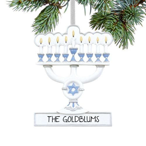 Personalized Menorah Christmas Ornament