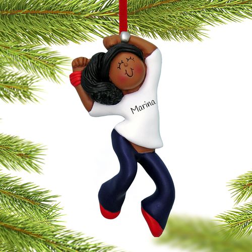 Personalized Hip Hop Dancer Female Christmas Ornament