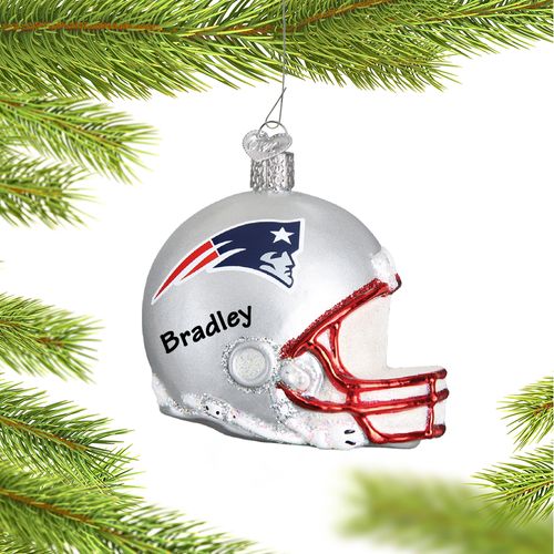 Personalized New England Patriots NFL Helmet Christmas Ornament