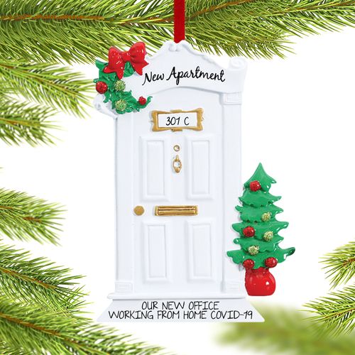 Personalized New Apartment Christmas Ornament