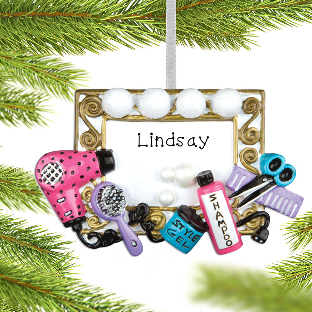 Personalized Hair Stylist Christmas Ornament Personalized Christmas