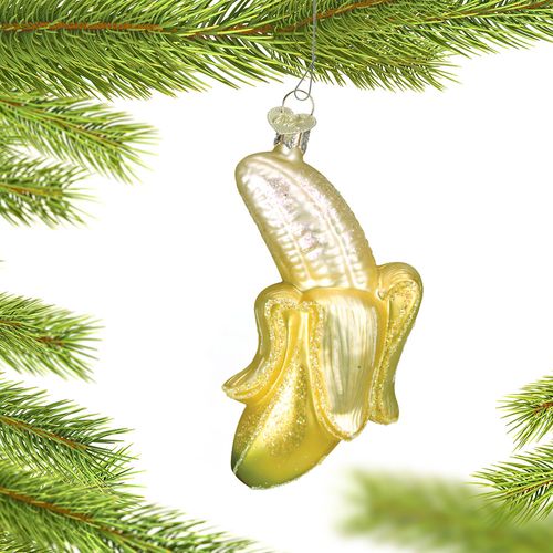 Peeled Banana Christmas Ornament