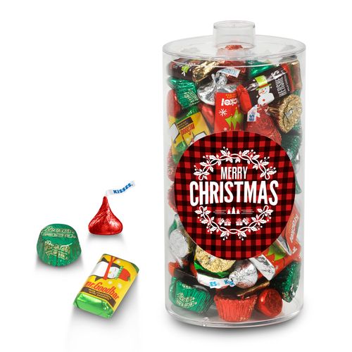 Hershey's Holiday Plaid Christmas Canister