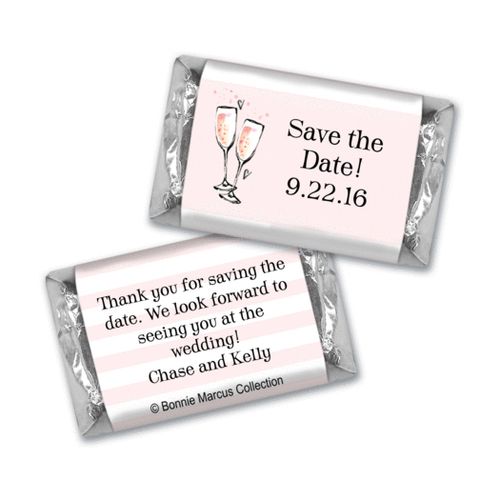 Bonnie Marcus Collection Chocolate Candy Bar and Wrapper The Bubbly Custom Save the Date