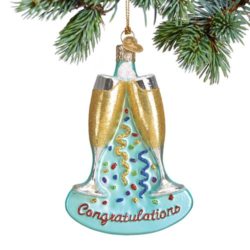 Champagne Toast Christmas Ornament