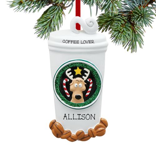 Personalized Coffee Lover's Dream Christmas Ornament