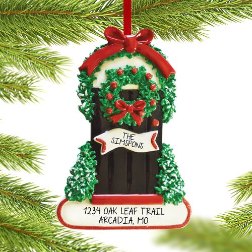 Personalized Wintery Door Christmas Ornament