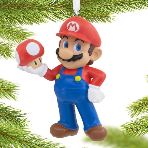 Hallmark Personalized Mario with Mushroom Christmas Ornament