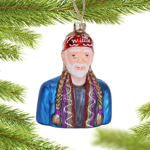 Willie Nelson Christmas Ornament