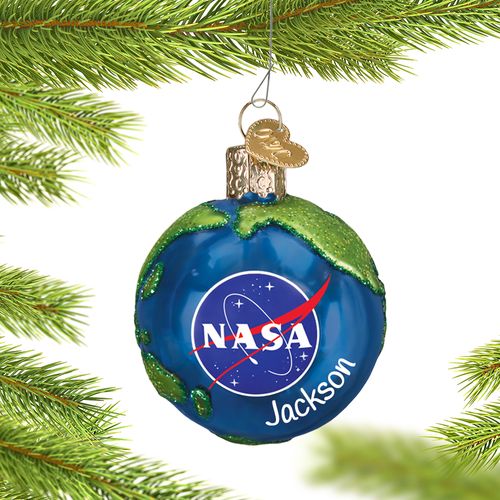 Personalize NASA Earth Christmas Ornament