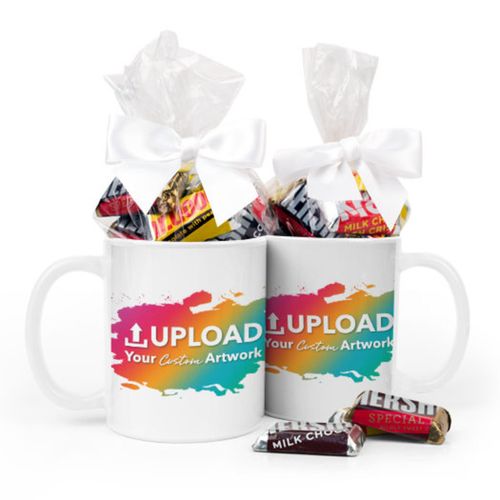 Personalized Add Your Artwork 11oz Mug with Hershey's Miniatures