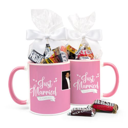 Personalized Anniversary Just Married 11oz Mug with Hershey's Miniatures