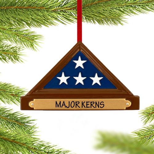 Personalized Memorial Flag Christmas Ornament