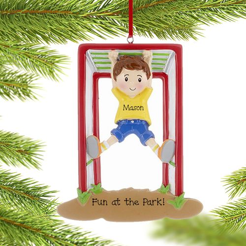 Personalized Jungle Gym Boy Christmas Ornament