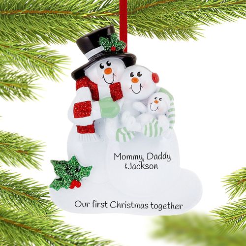 Personalized New Family First Christmas Ornament