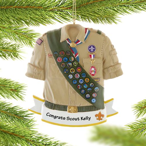 Personalized Eagle Scout Christmas Ornament