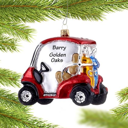 Personalized Golf Cart Christmas Ornament