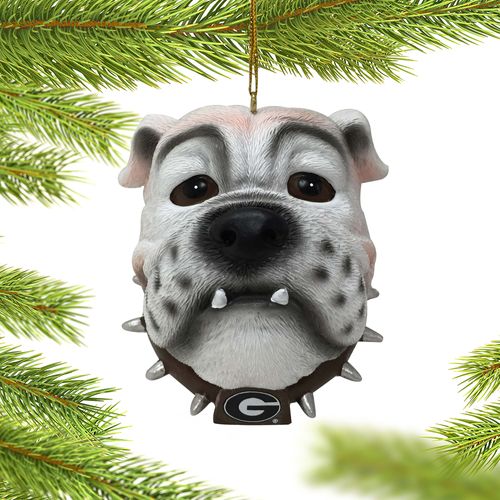 Personalized Georgia Mascot Head Christmas Ornament