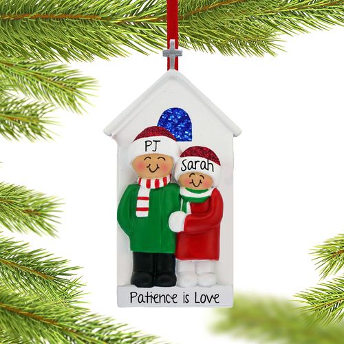 Personalized Church Couple Christmas Ornament