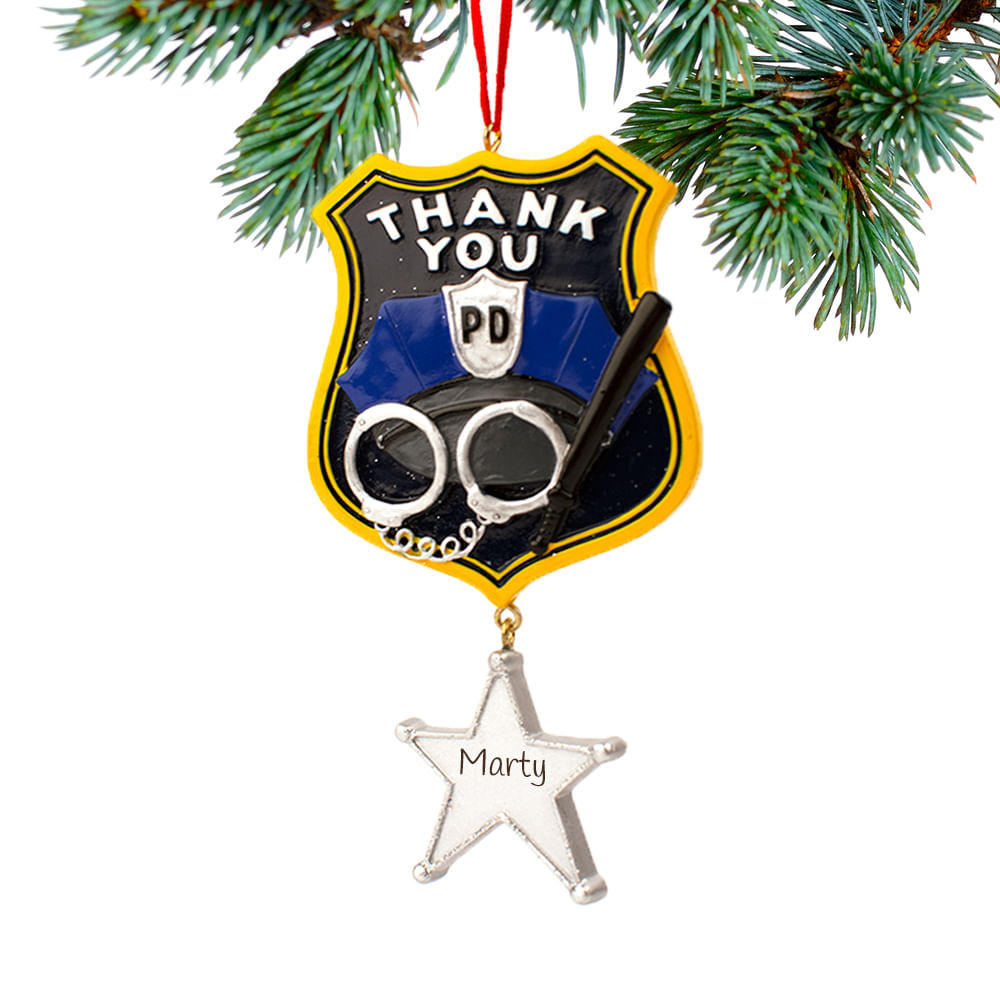 Police christmas ornament